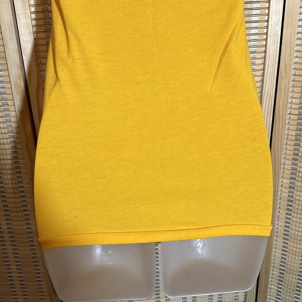 PINK Victoria's Secret Orange Yellow Football Tee Shirt Capped Sleeves XS - Picture 12 of 15